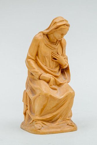 Carved Wood Figure of the Virgin Mary