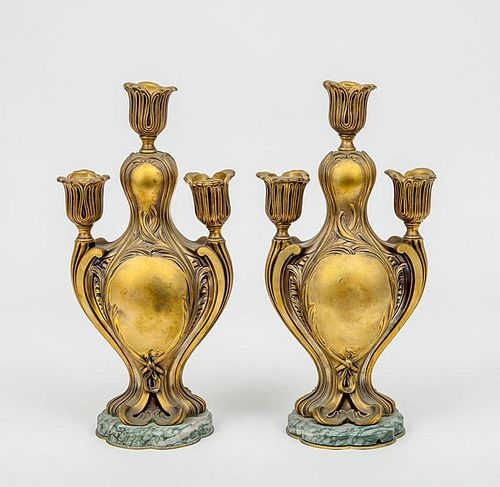 Pair of Louis XV Style Three-Light Candelabra