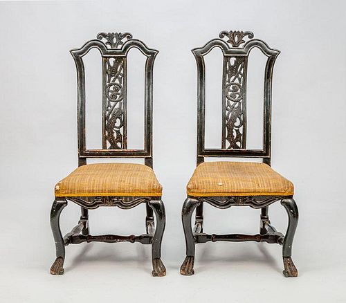 Pair of Portuguese Rococo Side Chairs