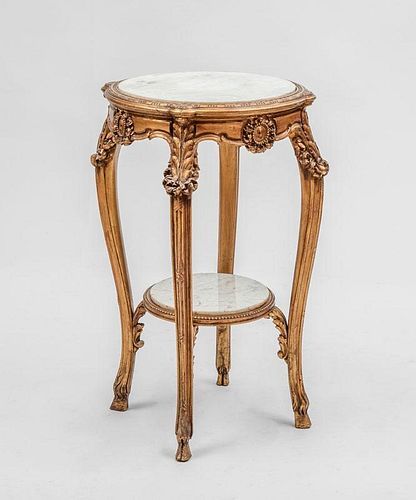 Louis XV/XVI Transitional Style Carved Giltwood Guéridon