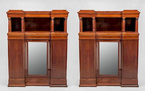 Pair of Northern European Mahogany Cabinets