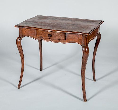 Louis XV Provincial Style Oak Side Table