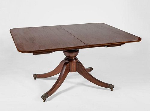 Regency Style Mahogany Dining Table, Modern