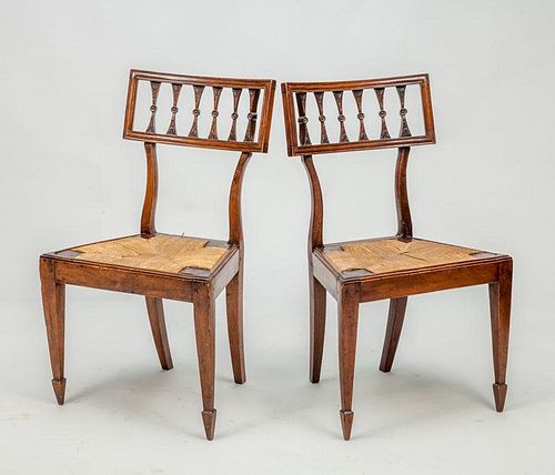 Pair of Italian Neoclassical Side Chairs