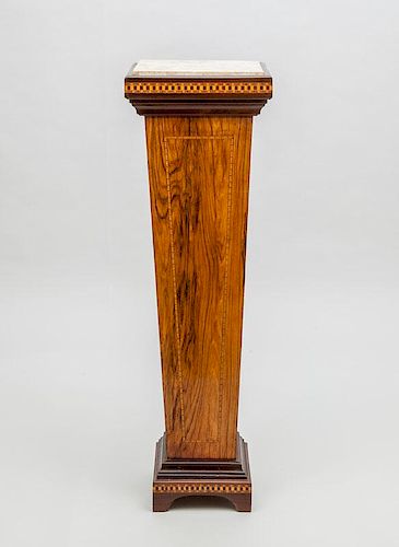 Biedermeier Style Inlaid Hardwood Pedestal