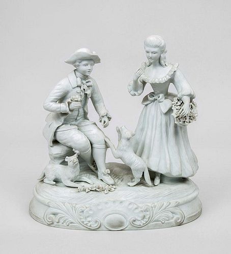 French Biscuit Porcelain Figural Group