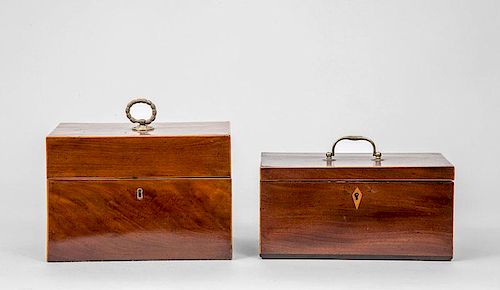 Two Regency Inlaid-Mahogany Boxes