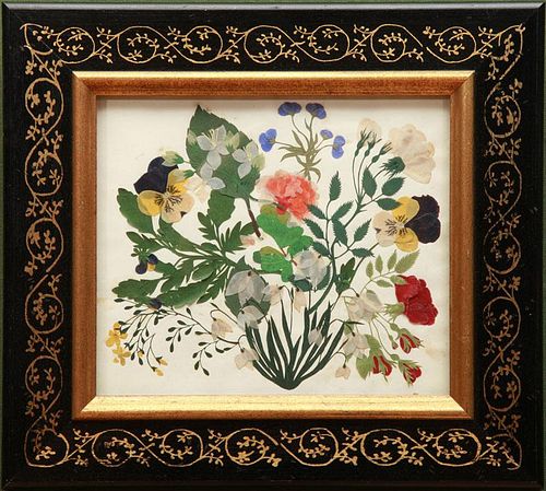 Unusual Victorian Cut-Paper Floral Bouquet