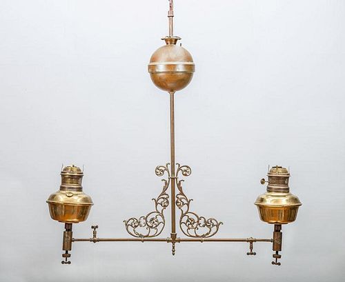 American Brass Two-Light Hanging Fixture