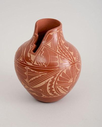 Southwest Indian Pottery Vessel, Signed G. Vigil Jemez
