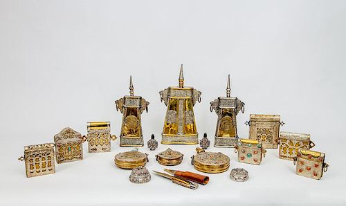 Group of Fourteen North African Brass Articles