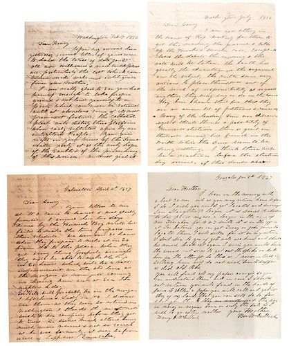 Texas Ranger and Militia Officer, Mexican War Major, and Confederate Brigadier General Benjamin McCulloch, Letters Incl. Discussion of the Charles Sum