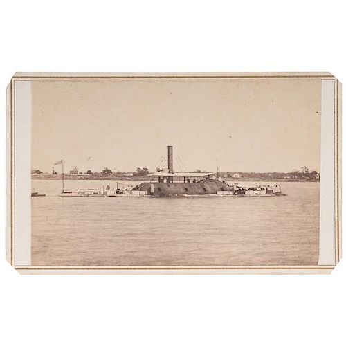 Albumen CDV of the Confederate Ironclad Ram Tennessee, Captured at Mobile Bay 