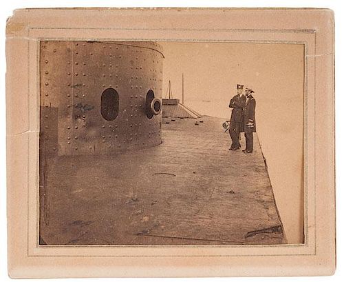 Mathew Brady Albumen Photograph of the USS Monitor 