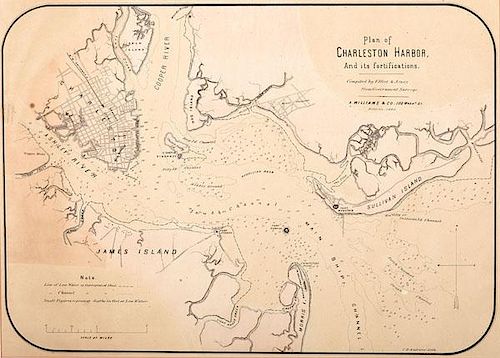Plan of Charleston Harbor, and its fortifications, A. Williams & Co., Boston, 1861 