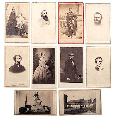 Confederate CDV Collection Owned by Bessie and Thomas Gresham, Incl. Generals, Officers, Post-War Memorials, & More 