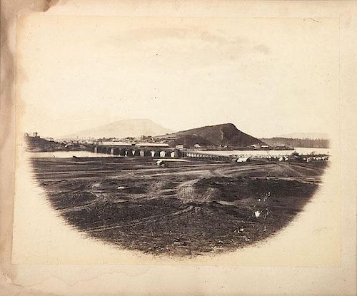 Chattanooga Military Bridge, Albumen Photograph 