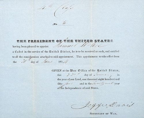 Jefferson Davis, Document Signed as Secretary of War, 1854 