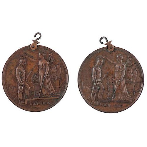 GAR Service Medals for Atwell E. Ferguson, 49th Ohio Infantry and William H.H. Yoakum, 33rd Ohio Infantry 