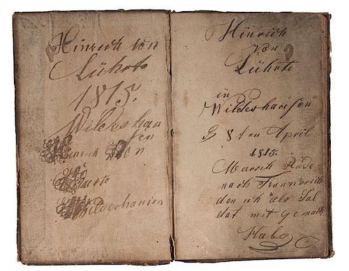1815 German Soldier's Diary Referencing Events at Waterloo 