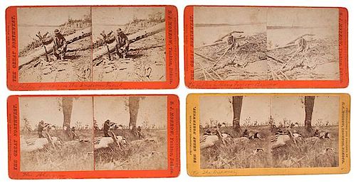 S.J. Morrow, Group of 7 Stereoviews of Luther Yellowstone Kelly 