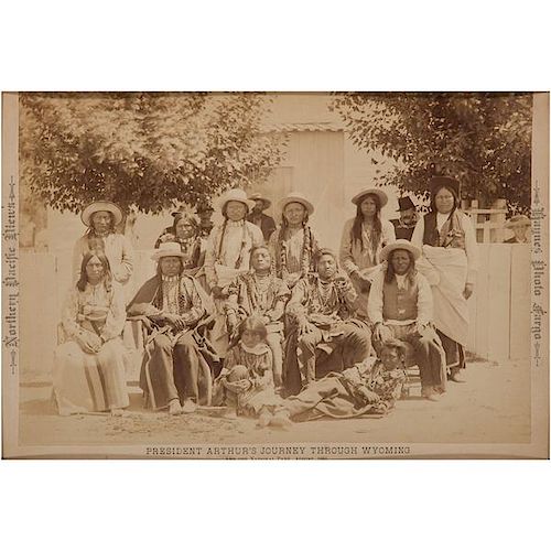 F. Jay Haynes Photograph of Shoshone and Arapaho Indians During President Arthur's Wyoming Tour 