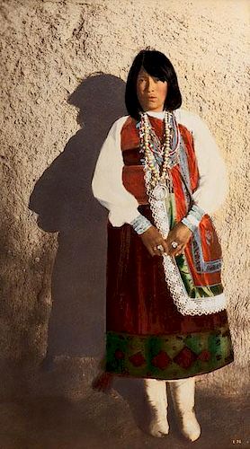 T. Harmon Parkhurst, Two Photographs of Malinche Costume Studies 