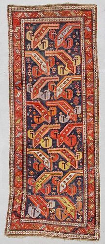 Antique Caucasian Karabagh Rug: 3'10" x 9'2" (117 x 279 cm)