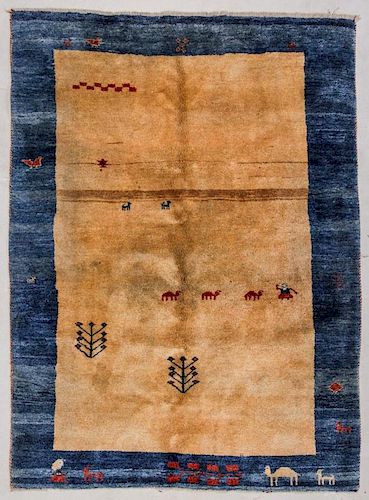 Persian Gabbeh Rug: 6' x 8' (183 x 244 cm)