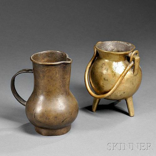 Small Bronze Cauldron and Small Bronze Jug