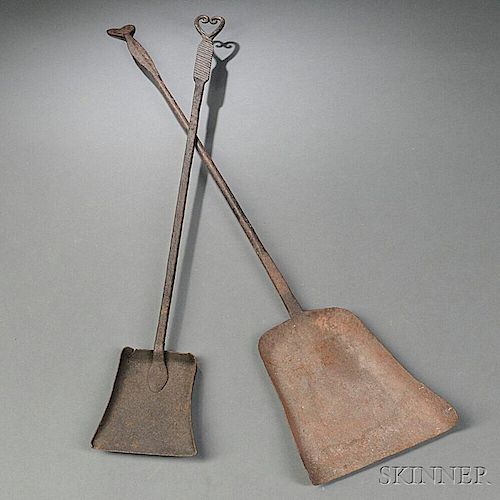 Wrought Iron Shovel and Peel