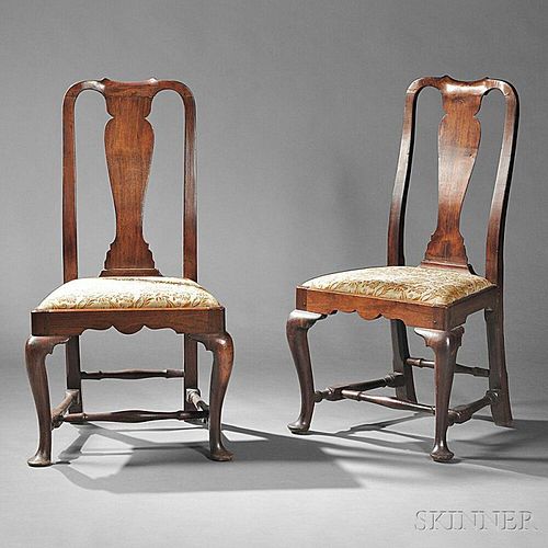 Pair of Walnut Side Chairs