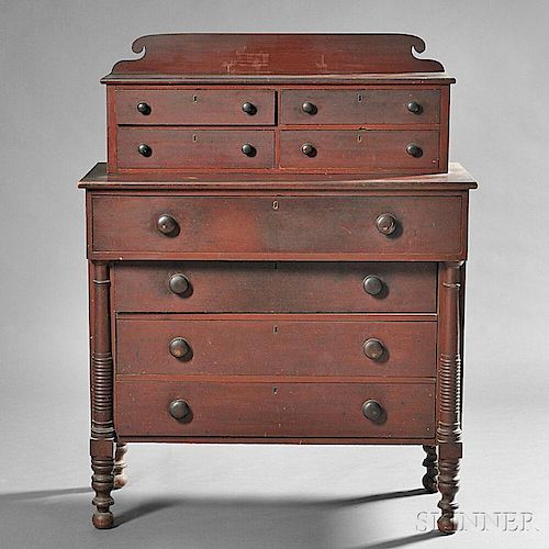Classical Red-painted Chest of Drawers