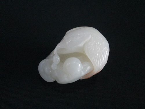 OLD Chinese White Jade Eagle, 6cmx3.8cmx3.5cm