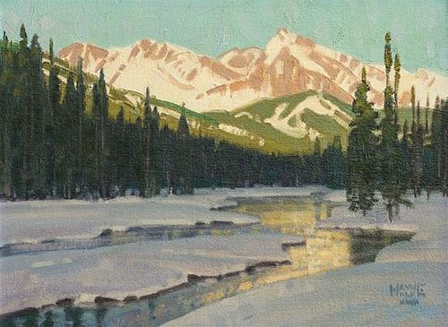 Wayne E. Wolfe, (American, b. 1944 or 1945), Bow River- Banff, 1992