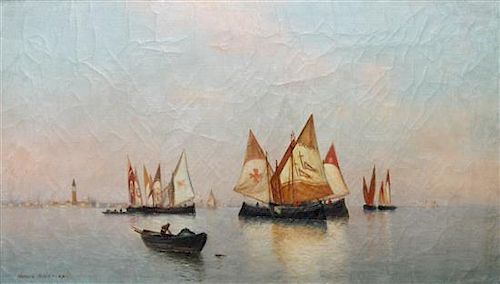 Warren Sheppard, (American, 1858-1937), Venice Harbor