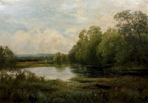 John Clayton Adams, (British, 1840-1906), Water Weeds