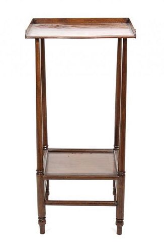 An English Mahogany Wash Stand Height 29 x width 14 1/4 x depth 12 inches