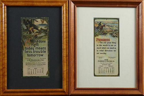 Two Advertising Calendars, 1922 and 1926, the 1922