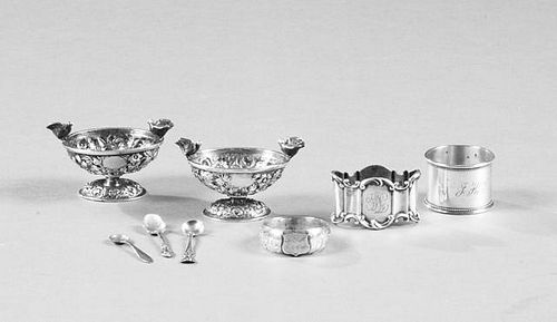 Group of Eight Pieces of Sterling, late 19th c., c