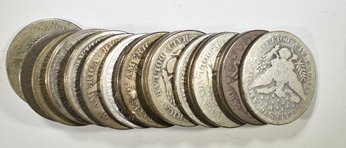 ROLL OF MIX DATE BARBER HALF DOLLARS AG/G