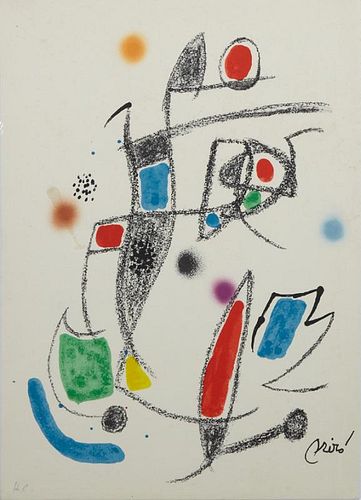 Joan Miro (1893-1983), "Composition," lithograph o