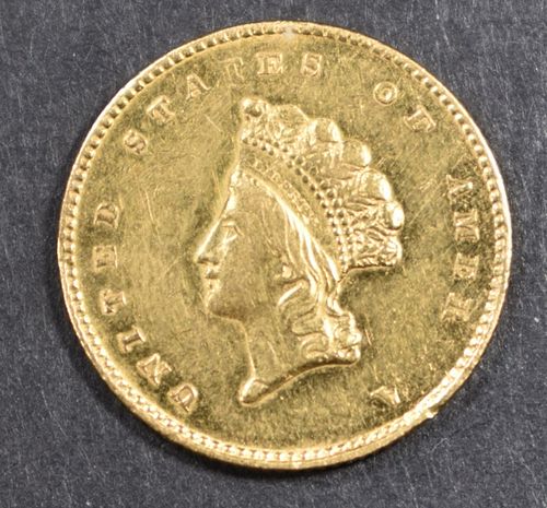 1855 GOLD DOLLAR  NICE BU