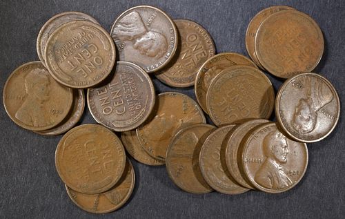 (20) 1923-S CIRC LINCOLN CENTS