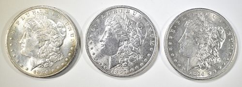 1896, 1897, & 1904-O UNC MORGAN DOLLARS
