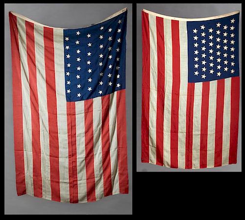 Two American Forty-Five Star Cotton Flags, 1896-19