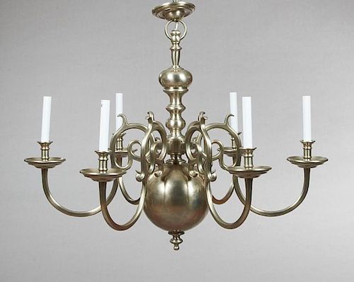 Pair of Dutch Baroque Style Brushed Aluminum Six L
