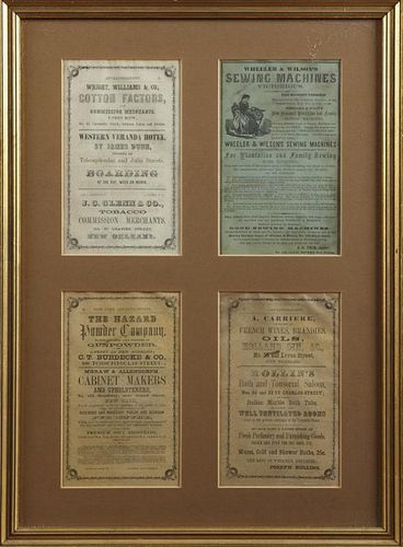 Four New Orleans Ads, 19th c., presented in a sing