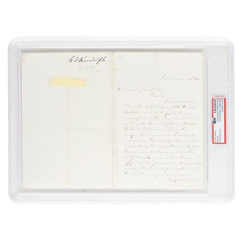 George W. Randolph Autograph Letter Signed