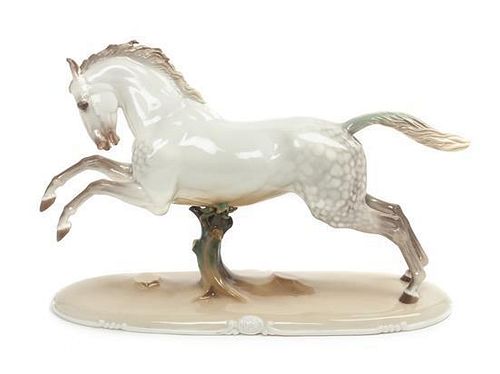 A Nymphenburg Porcelain Figure Width 15 3/8 inches.